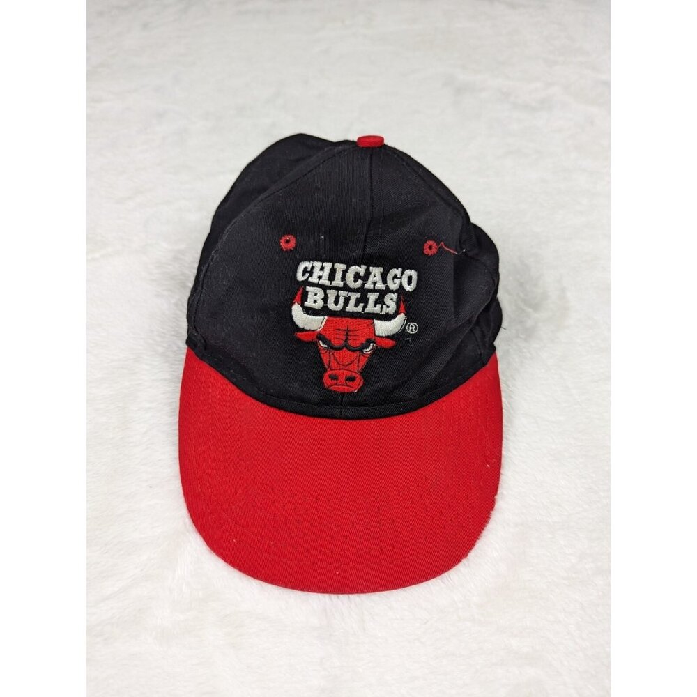 Vtg Chicago Bulls Youth Snapback Hat AJD Sports Boys Spellout Jordan Cap - Picture 2 of 6